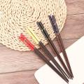 Durable Healthy Reusable Restaurant Cooking Japanese Wood Cherry Pattern Dinnerware Tableware Sushi Chopsticks Wooden Chopsticks. 