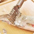 Stainless Steel Fish Scales Scraper Kitchen Peeler Tool Kitchen Gadgets Fish Scale Remover Peeler. 