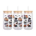 NEW Halloween Theme Cartoon Sanrio Pattern UV DTF Transfer Sticker Waterproof Transfers Decals For 16oz Glass Cup Wrap Stickers. 