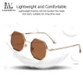 LouisWill Women Sunglasses Fashion Sunglasses Eyes Protection Sunglasses Ladies Sunglasses Irregular Polygons Glasses Female Eyewear Light Transmission Sun Glasses for Women. 
