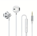 HiFi In-Ear Wired Earphones with USB-C & 3.5mm Jack, Volume Control, Condenser Mic, Semi-Open Design – Compatible with Samsung Galaxy Phones. 