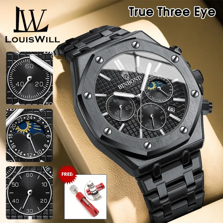 Waterproof Steel Band Sports Watch for men