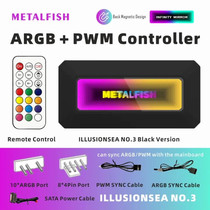 METALFISH%20ARGB%20Fan%20Controller%20With%204Pin%20PWM%20For%20Computer%20Cooling%20SYNC%20CPU%20Radiator%205V%203Pin%20LED%20Strip%20Remote%20Controller%20-%20Image%204