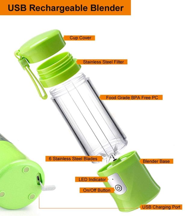 Portable%20Blender,%204%20blade%20Personal%20Size%20Electric%20Rechargeable%20USB%20Juicer%20Cup,%20Fruit%20Mixer%20Machine%20with%204%20Blades%20for%20Home%20and%20Travel%20-%20Image%204