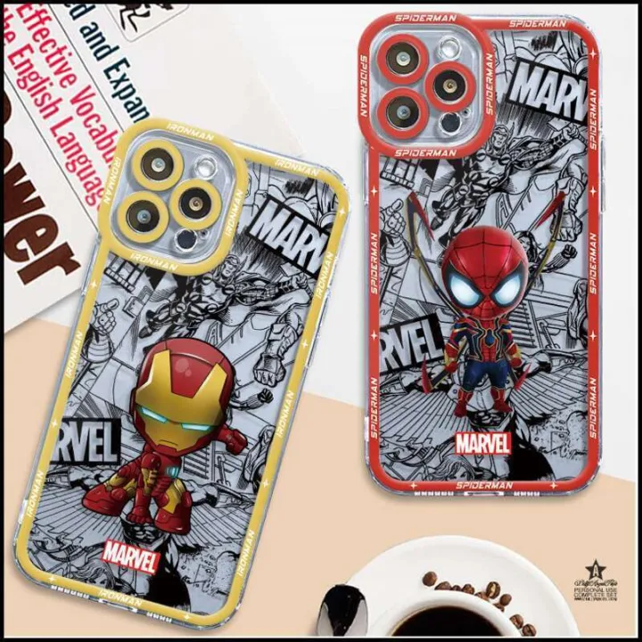 [Op035] Xiaomi 11 Lite POCO X3 NFC x4 x 5 m3 M4 11t Pro Bumper Spider Man Death Pool