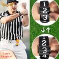 SuperRide Adjustable Football Wrist Down Indicator Football Referee Gear Adjustable Numbered Wrist Down Indicator with Elastic Band Set of 1/3/5pcs less Than Soccer Wrist Indicator. 