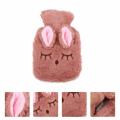 Rabbit-Shaped Hot Water Bottle Stylish Plush Cartoon Hand Warmer Bunny-Shaped Soft Water Bottle Bag for Winter Winter Cold. 
