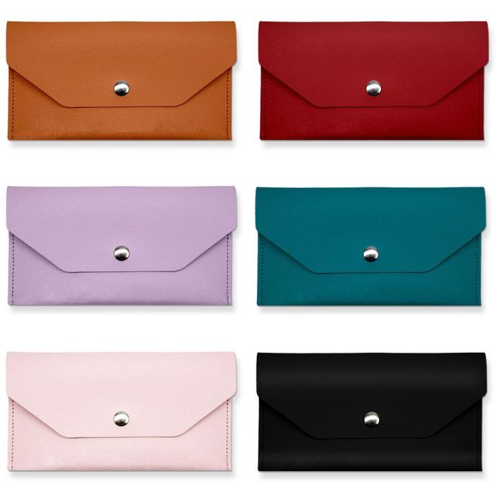Eco-friendly Cash Envelope Secure Reusable Portable Money Pouch Stylish PU Leather Budget Wallet for Personal Finance Budget