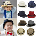 Summer Kids Straw Hat Outdoor Breathable Panama Sun Hat Baby Boy Jazz Cap Toddler Bruno Mars Fedora Hats. 