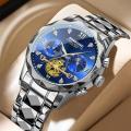 Premium Edition Stainless Steel Watch Luxury Quartz Analog Business Chain Fashion Casual Men Wrist Watches For Boys Gents Woch - White Black Blue Gold Silver PM. 