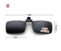 1 Pcs Clip-On Polarized Day Night Vision Flip-Up Lens Driving Glasses Sunglasses. 