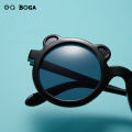 OQ BOGA 9 Colors Unisex Cute Bear Frame Anti UV Kids Sunglasses Children Outdoor Eye Protection Full Rim Sun Glasses. 