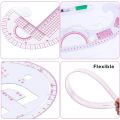 13Pcs Ruler Tailor Measuring Kit Clear Sewing Drawing Ruler Yardstick Sleeve Arm French Curve Set Cutting Ruler Paddle Wheel. 