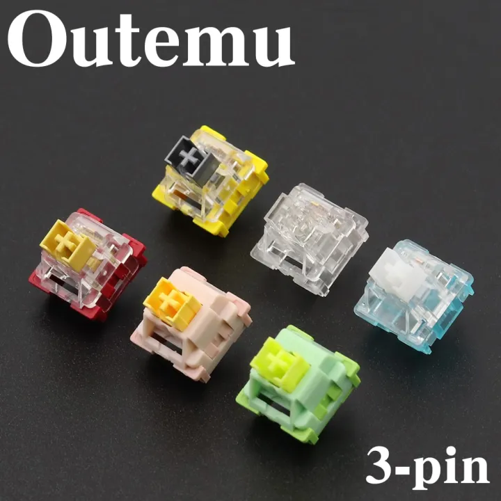 Outemu Mechanical Switch 3Pin Silent Clicky Linear Tactile 50g RGB SMD Gaming MX Switch Gaming Keyboard Switches