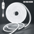 Dimmable LED Neon 5V USB Flexible LED Strip 6x12mm Waterproof Neon Tape Ribbon 2835 120LEDs White Warm Natural. 