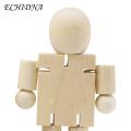 Wooden Robot Figure Wooden Jointed Figures Diy Art Crafts Supplies for Photography Prop Children Painting Artistic Photography Accessory. 