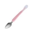 【HOT】 Baby Feeding Spoon Scraper Spoon Silicone Fruit Spoon Puree Making Tools. 