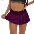 Ethereon Lady Mini Skirt Pleated Elastic Waist Party Mini Skirt. 