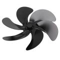 Stove Fan Blade Accessories, Easy To Install Aluminum Alloy Fireplace Fan Blade Replacement Black for Maintain. 