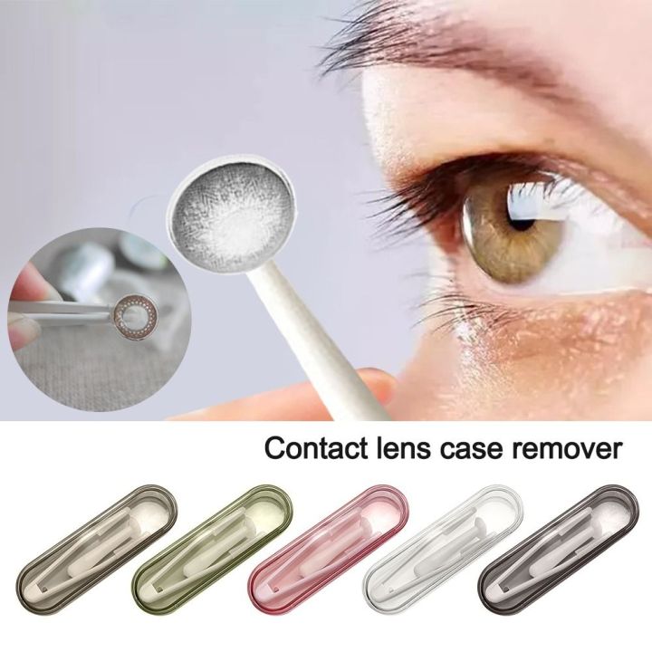 Special Clamps Tool Wearing Tool Contact Lens Inserter Remover Travel Kit for Eye Care Contact Lenses Tweezers Suction Stick Eyes Care Tool Portable Contact Lens Case Holder Women Men