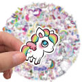 20/40/60 pcs of cartoon cute unicorn sticker pack for girls kids graffiti Stickers. 