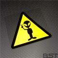 Victory Alien Sticker Flower Area 51 Logo Triangle Warning Sign Reflective Bumper Stickers Trending Graffiti Sticker. 