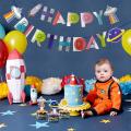 Outer Space Theme Party Decoration Astronaut Rocket Cake Per Birthday Party Cupcake Flag Dessert Table Tag Cake Decoration. 