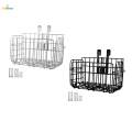 Folding Bike Front Basket Bike Wire Basket with Handles, Easy Installation on Front Handlebar for Bike Accessories Frame Basket Bag Cargo Rack. 