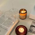 Windproof Glass Candlesticks with Cup Cover Transparent Round Candle Holders Home Decor European Style Table Decoration Ornaments Home. 