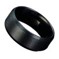 King Will Tungsten Wedding Ring - Matte Black/Silver, 6-10mm Sizes. 