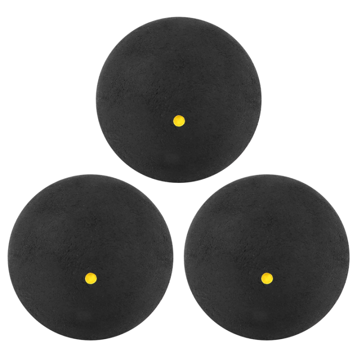 3Pcs Squash Ball One-Yellow-Dot Low Speed Player Competition Squash