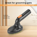 Pet Grooming Brush Loose Puppy Hair Cat Dog Fur Vacuum Cleaner Nozzle Cleaning Black + Green. 