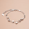 Women Double Layer Star Pendant Chain Bracelets Girls Sweet Charm Bangle Ladies Korean Jewellery Accessories Beads Bracelets. 
