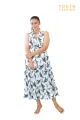 Sleeveless Printed Frock. 
