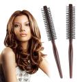 Nylon Round Hair Brush Anti-Static Comb Hairdressing Blow Drying Blow Bangs Pear Head Straight Hair Hairdressing Wooden Comb. 
