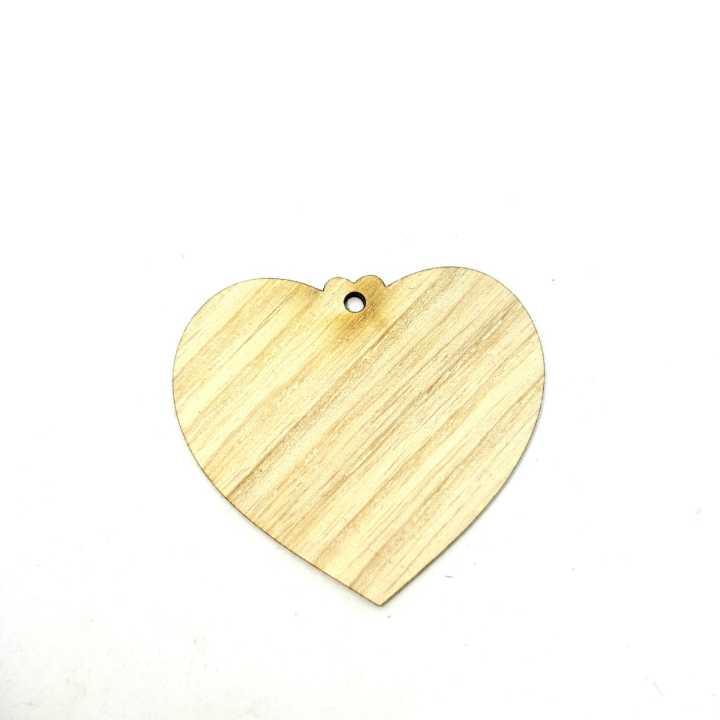 10 Pcs of Plain Wooden Heart with key chain Hole for key chain making ...
