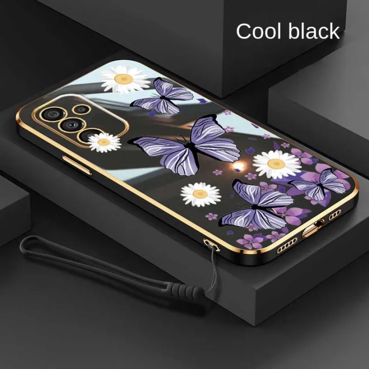 Samsung%20Galaxy%20A56%20A36%20A26%205G%20Butterfly%20Flower%20Casing%20Square%20Edges%20Plating%20Back%20TPU%20Soft%20Case%20Cover%20-%20Image%203