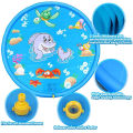 100cm Pet Play Water Spray Splash Mat Inflatable Sprinkler Cushion Pads Outdoor Garden Fountain Toy Tub Swiming Pool for Kid Dog. 