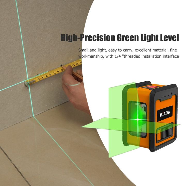 2 Lines Laser Level Professional Self Levelling Green Line Beam Laser ...