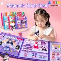 AIYIN Cartoon Magnetic Kuromi Paper Doll House Book Set Sanrio Quiet Book DressUp Book for Sanrio stickers. 