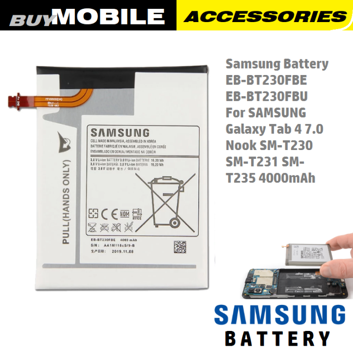 Samsung Battery EB-BT230FBE EB-BT230FBU For SAMSUNG Galaxy Tab 4 7.0 Nook SM-T230 SM-T231 SM-T235 4000mAh