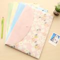 Cute A4 Paper File Bag Fresh Floral Transparent Folder. 