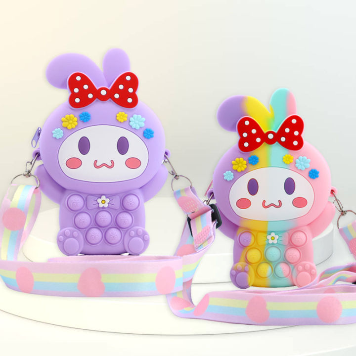 Cross-Border New Arrival Mouse Killer Pioneer Bag Cute Cute Big Ear Dog Coin Purse Cartoon Children's Bag Cute Girl Shoulder Bag
