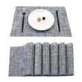 Dining Table Mats 12x18 inches Set of 6 Washable Placemats Indoor/Outdoor Vinyl Place Mats for Dining Table Durable PVC Weave Table Mats. 