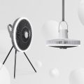 Portable Fan Rechargeable Battery Powered Fan Outdoor Camping Fan with Light and Hook for Home Tent Travel Gray. 