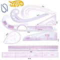 Qsezeny French curve sewing set sewing machine ruler multi-function sewing tool cutting ruler clothing sample metric ruler. 