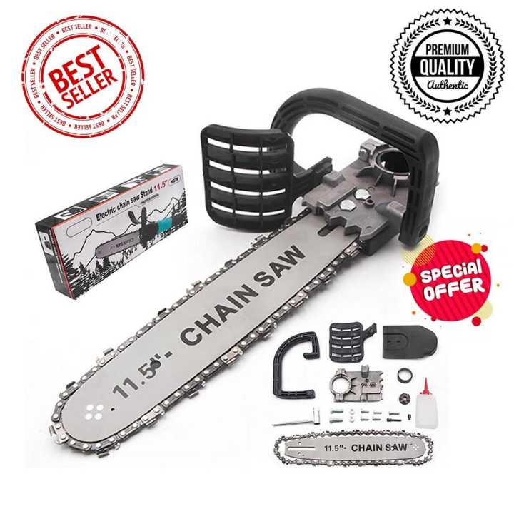 Angle Grinder Chainsaw Attachment 11.5 Inch Chainsaw Bracket For Electric Angle Grinder To Chain Saw