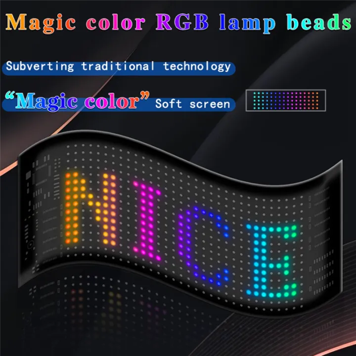 LED Matrix Panel Flexible Screen Display Windshield Scrolling ...