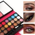 Cosmetic Palette Set, 24 Colors Eye Shadow/4 Colors Lip Gloss/2 Colors Eyebrow Powder/2 Colors Blush/1 Color Powder/1 Mirror/2 Brushes, Suitable for Teenage Girls Beginners Full Makeup Gift Set. 
