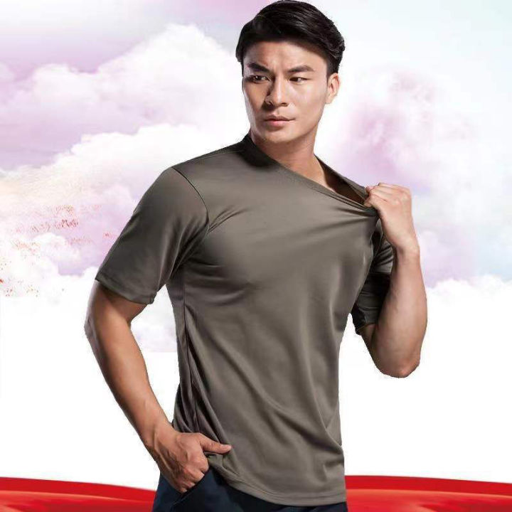 Jihua%20Genuine%20Physical%20Training%20Clothes%20Suit%20Men's%20Summer%20Quick-DryingTT-shirt%20Fitness%20Short%20Sleeve%20Physical%20Shorts%20Large%20Size%20-%20Image%205